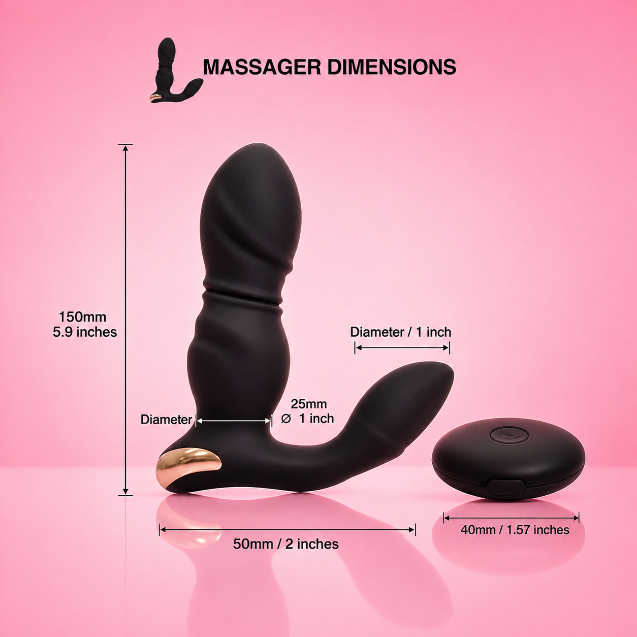 هزاز البروستاتا (EZELIA-SA) الذكي بتحكم التطبيق – سيلكون طبي وشحن USB