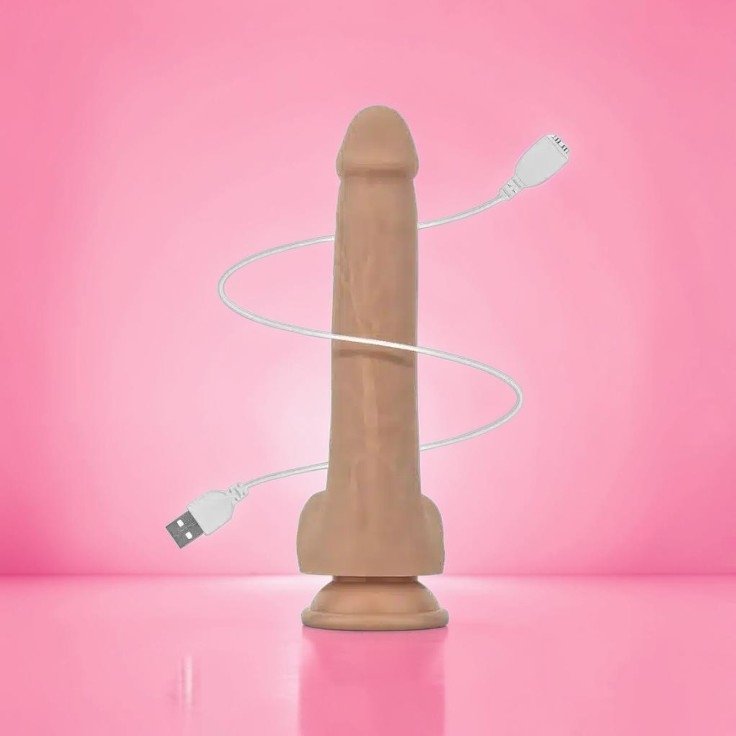 قضيب صناعي هزاز سيليكون طبي مضاد للبكتيريا مع شاحن USB – متجر EZELIA-SA